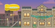 Blimp Next to PS 201 On River City