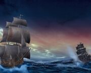Black Pearl Vs. Jolly Roger's Ship