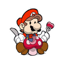 Mario eating