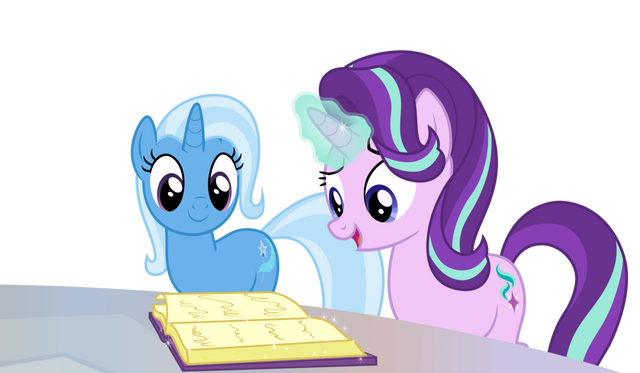 Soubor:Trixie and starlight looking at a book by pink1ejack-db3ysiq.png