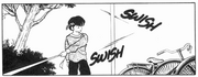 Ryoga slashes Bike Shed pole