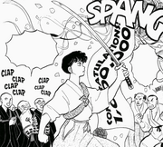 Kuno after pulling sword - Wish upon a Sword