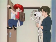 Ranma sorprendido por Tofu