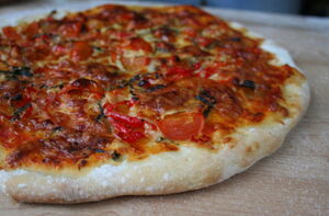 Pizza-basil-peppers