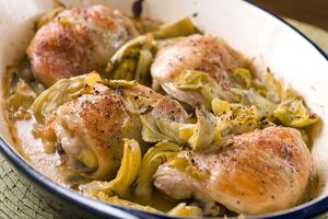 Baked-chicken-with-artichokes