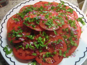 Tomato-salad-with-cilantro-vinaigrette