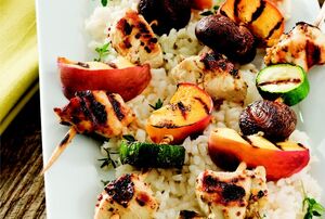 Grilled-Chicken-and-Peach-Kabobs