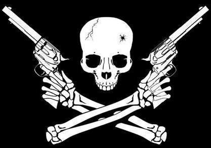 Small skull and crossed guns