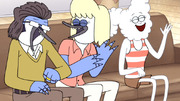 Padre de Mordecai (William); Madre de Mordecai y CJ riendose.png