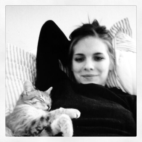 File:Caitlin and her cat.jpg