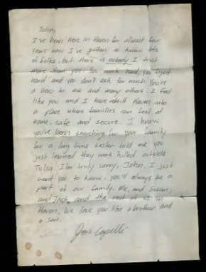 Note to John Harper