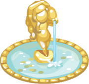 Golden wishing well