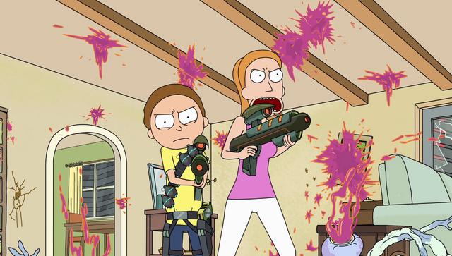 File:S2e4 morty aims at audience.png