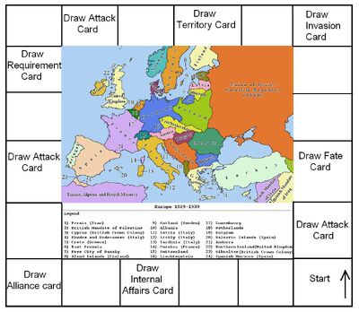 Europe card dice game