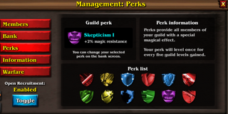 Guild perks