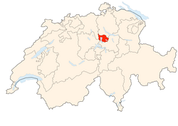 Situation Canton Zoug