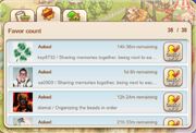 Info menu favors