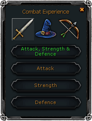 Combat Experience Sub-Tab