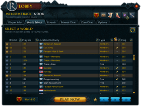 World Select Lobby