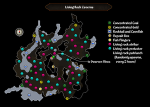 Living Rock Caverns map