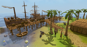 Mos Le'Harmless docks