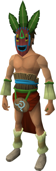 Witchdoctor camouflage gear set equipped