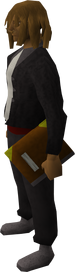 Damaged book (Zamorak) equipped