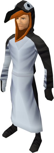 Penguin outfit equipped