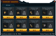 Sunfury amour interface