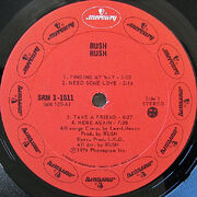 Rush, Mercury SRM-1-1011 Canadalabelside1