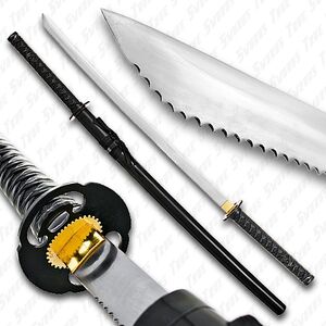 Serrated samurai sword