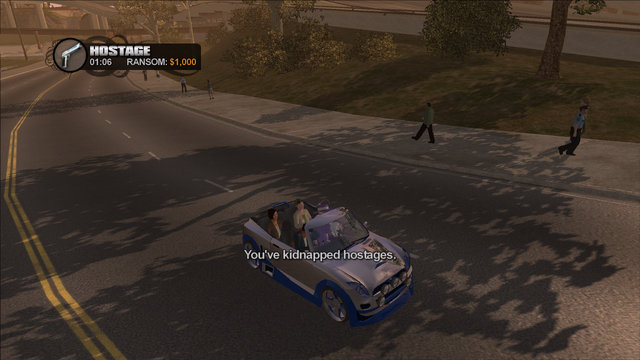 File:Hostage in Saints Row - You've kidnapped hostages - 1000 cash for Compact with 3 passengers.png