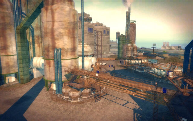 File:Pilsen in Saints Row 2 - refinery walkways.jpg