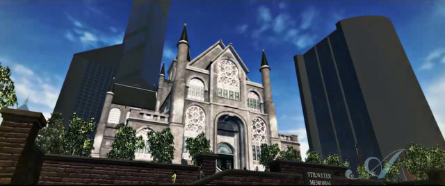 File:The Stilwater Memorial Church in The Anna Show cutscene in Saints Row 2.png