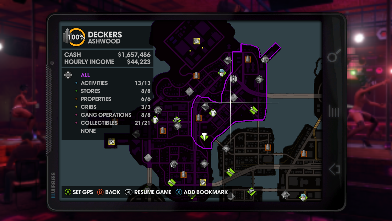 saints row 2 map clothing store locations