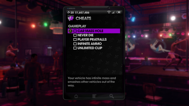 File:Gameplay Cheats menu in Saints Row The Third.png