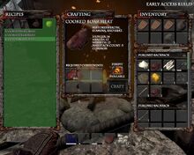 Camp fire crafting overlay