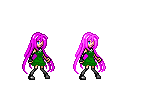 Pink haired girl.