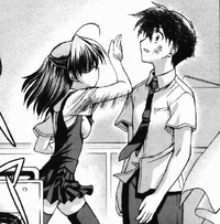 Sekai slaps Makoto