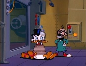 Bluebottle captures Donald and Scrooge