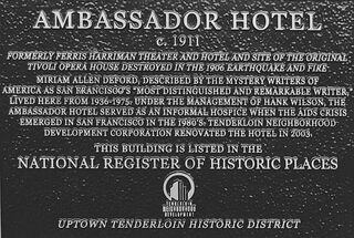 Ambassador hotel historical marker