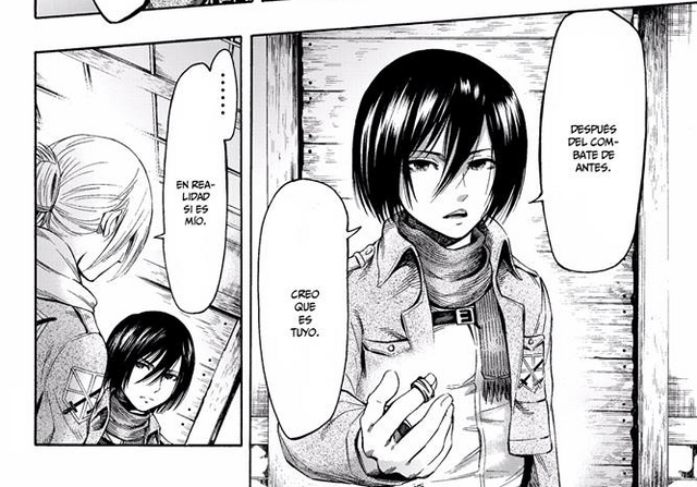 Archivo:Mikasa le entrega el anillo a Annie.png