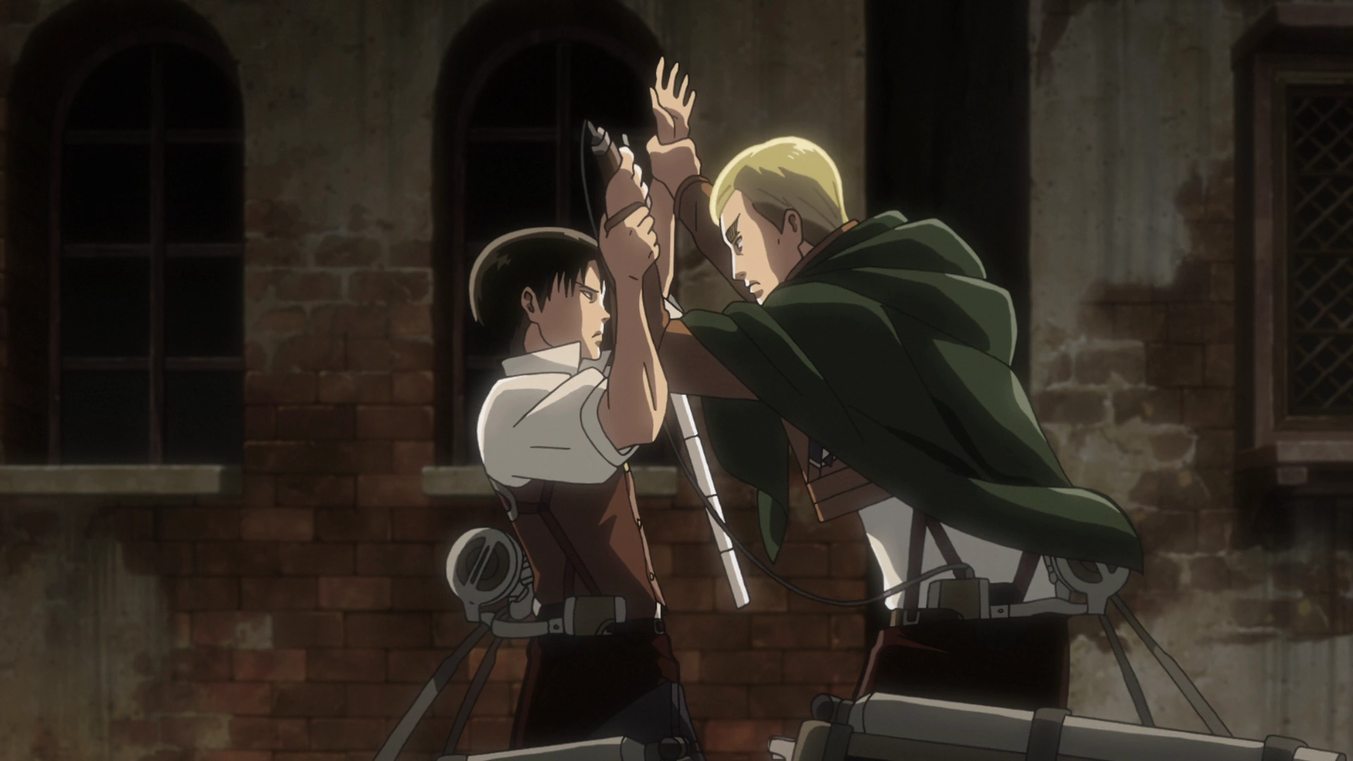 Image Levi and Erwin clash.png Attack on Titan Wiki FANDOM