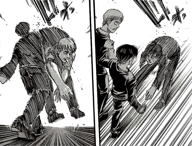 File:Levi breaks up Eren and Jeans fight.png