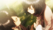 Mikasa and Eren VN