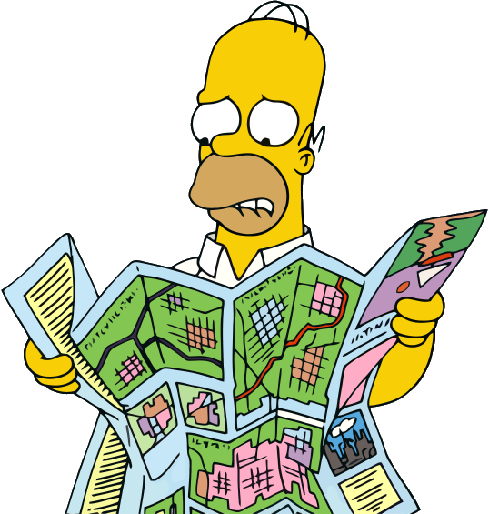 Image - Homer Looking at Map (Artwork).png | Simpsons Wiki | FANDOM