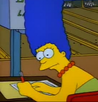 Marge writing