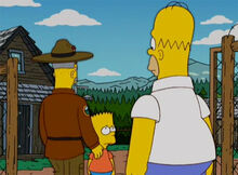 Bart triste homer acampamento