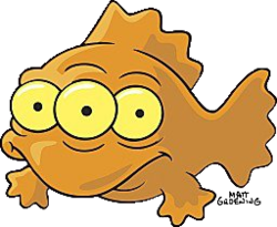 simpsons 3 eyed fish plush
