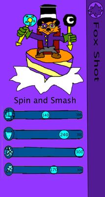 Skylanders triple fighters fox shot card